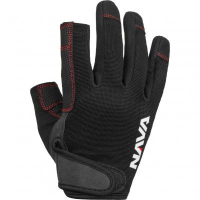 Nava Club Long Finger Sailing Gloves - Black