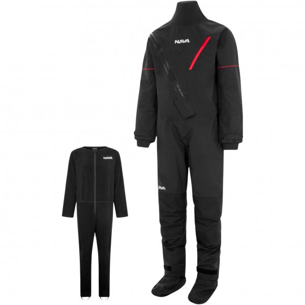 Club Front Zip Drysuit & Club Fleece Undersuit - Black
